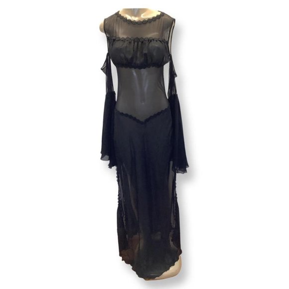 Zuliana Black Sheer Dress - Picture 2 of 7